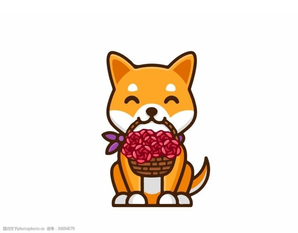 卡通柴犬图片 图行天下素材网