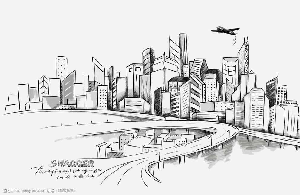 城市素描图片 图行天下素材网 城市素描图片 图行天下素材网